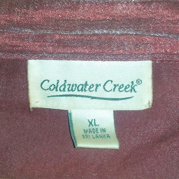 Ladies XL Coldwater Creek Sparkly Button Blouse - Picture 3 of 3